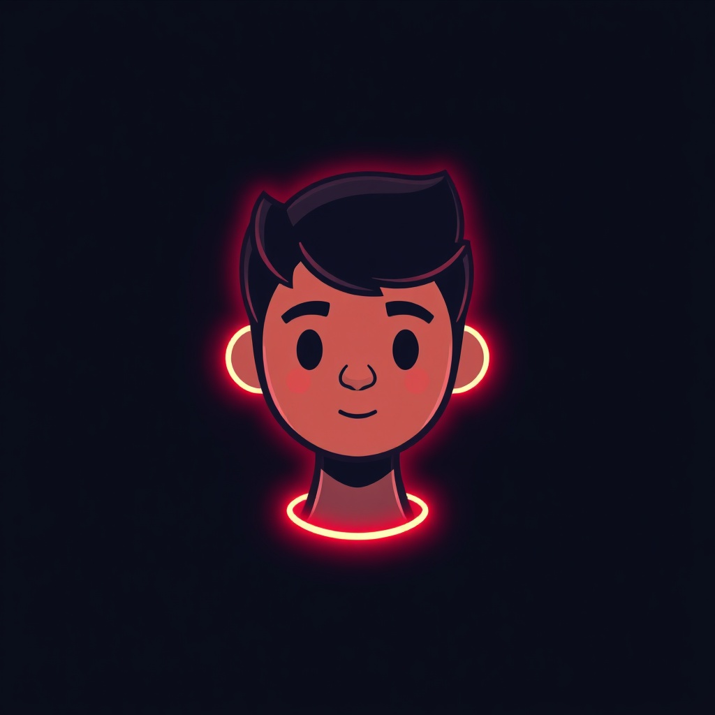 Example: Minimal icon on solid colour